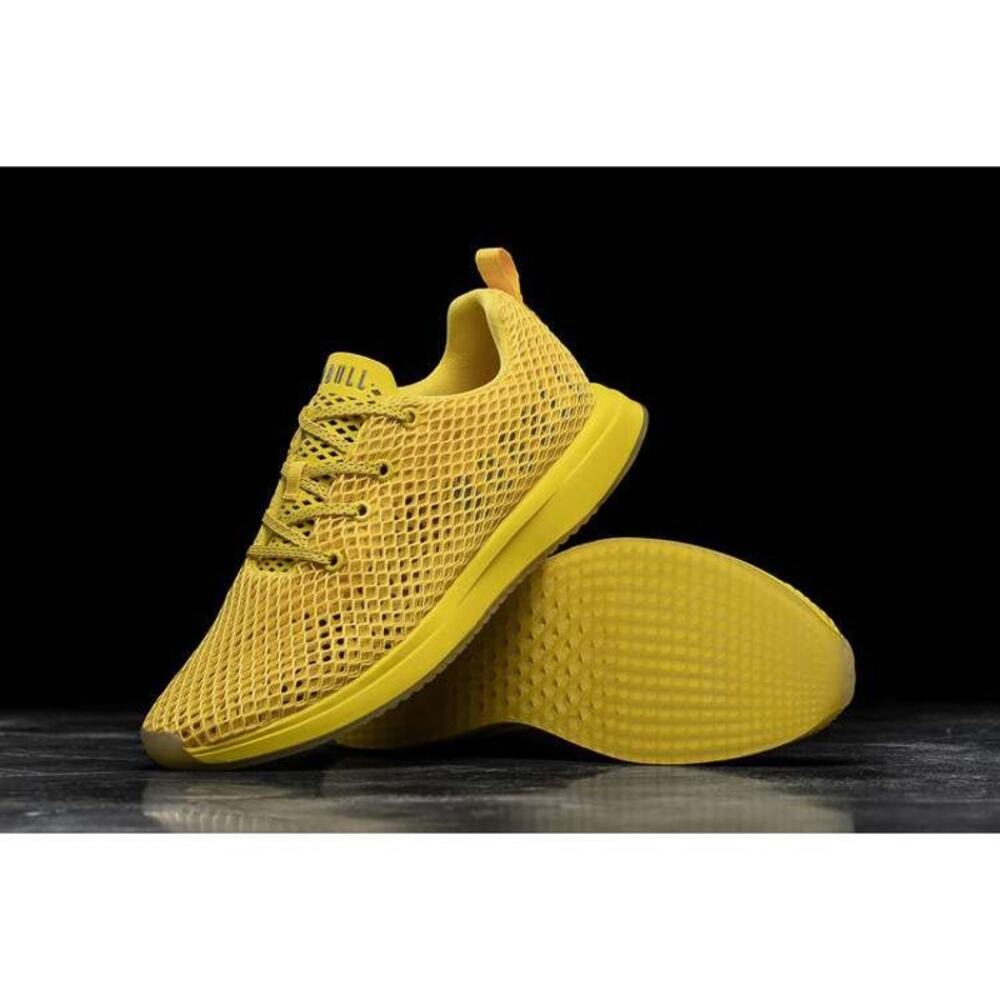 NOBULL Lemon Drop Diamond Knit Runner Yellow Sneakers Women’s 7.5 - Picture 5 of 10